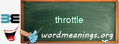 WordMeaning blackboard for throttle